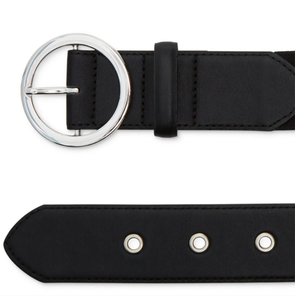 STEVE MADDEN Women's Circle-Buckle Faux-Leather Belt SIZE M/L & L/XL NWT
